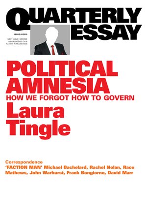 cover image of Quarterly Essay 60 Political Amnesia